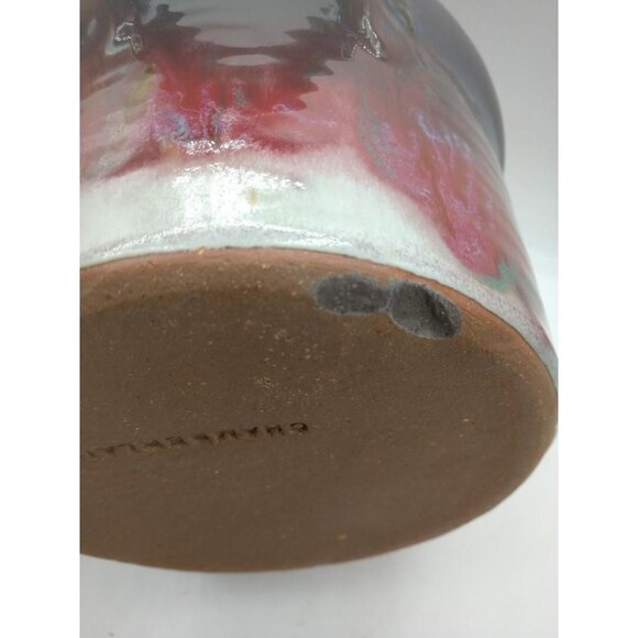 Handcrafted Ceramic Signed Chamberlain Double-Handled Bowl With Multicolor Glaze - Picture 3 of 7